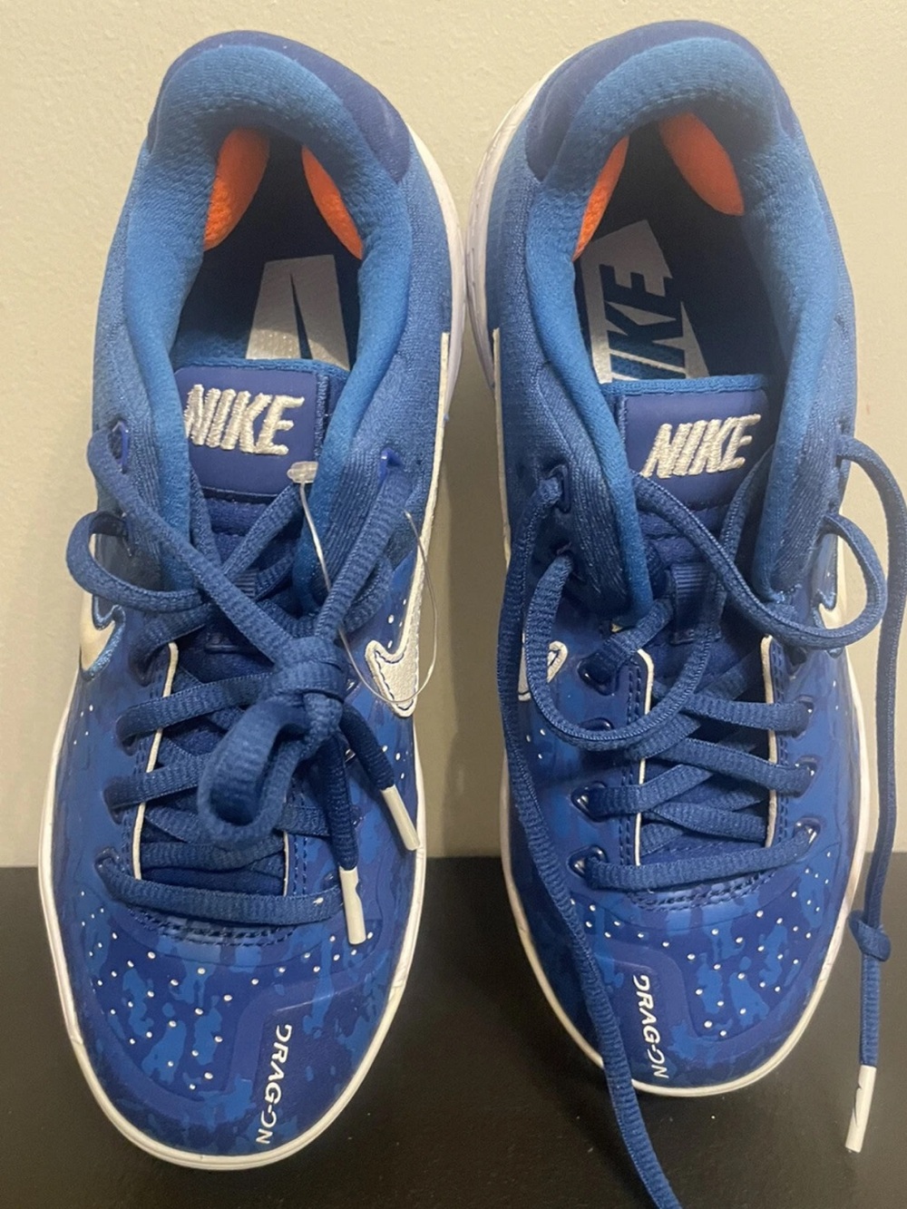 Nike Zoom Drag On Womens Blue White Softball Cleats Size 6 New Without Box